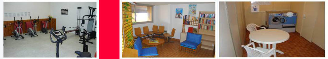 game area, fitness room, meeting room, laundrette
